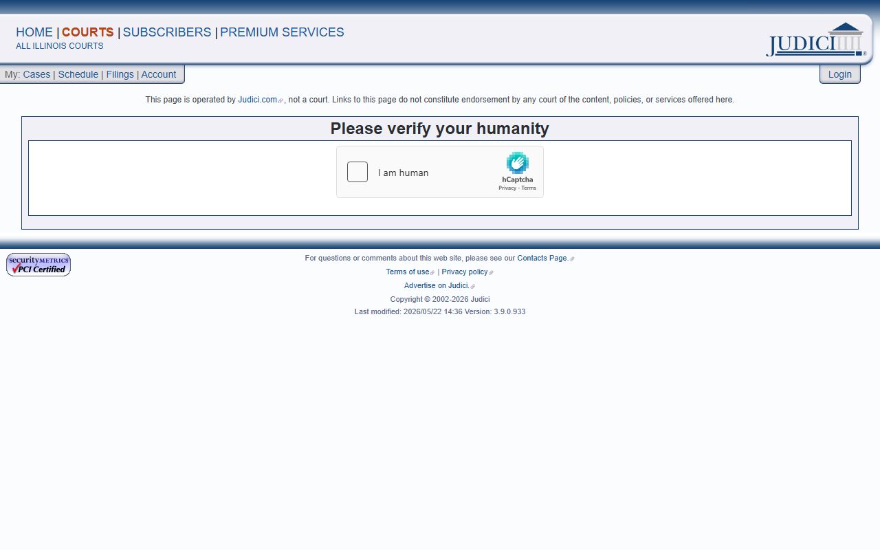 Hamilton County court records after arrest Judici search verification page