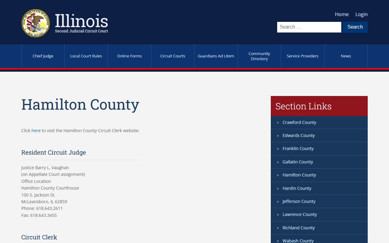 Hamilton County court records after arrest Second Judicial Circuit contacts