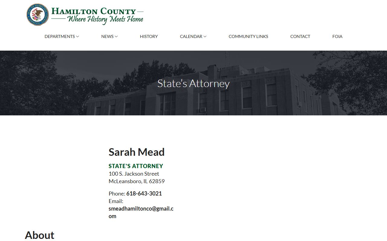Hamilton County court records after arrest State's Attorney page