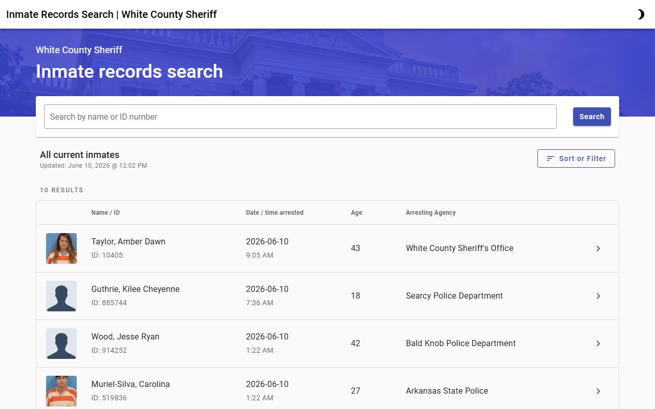 Hamilton County inmate population White County jail roster search